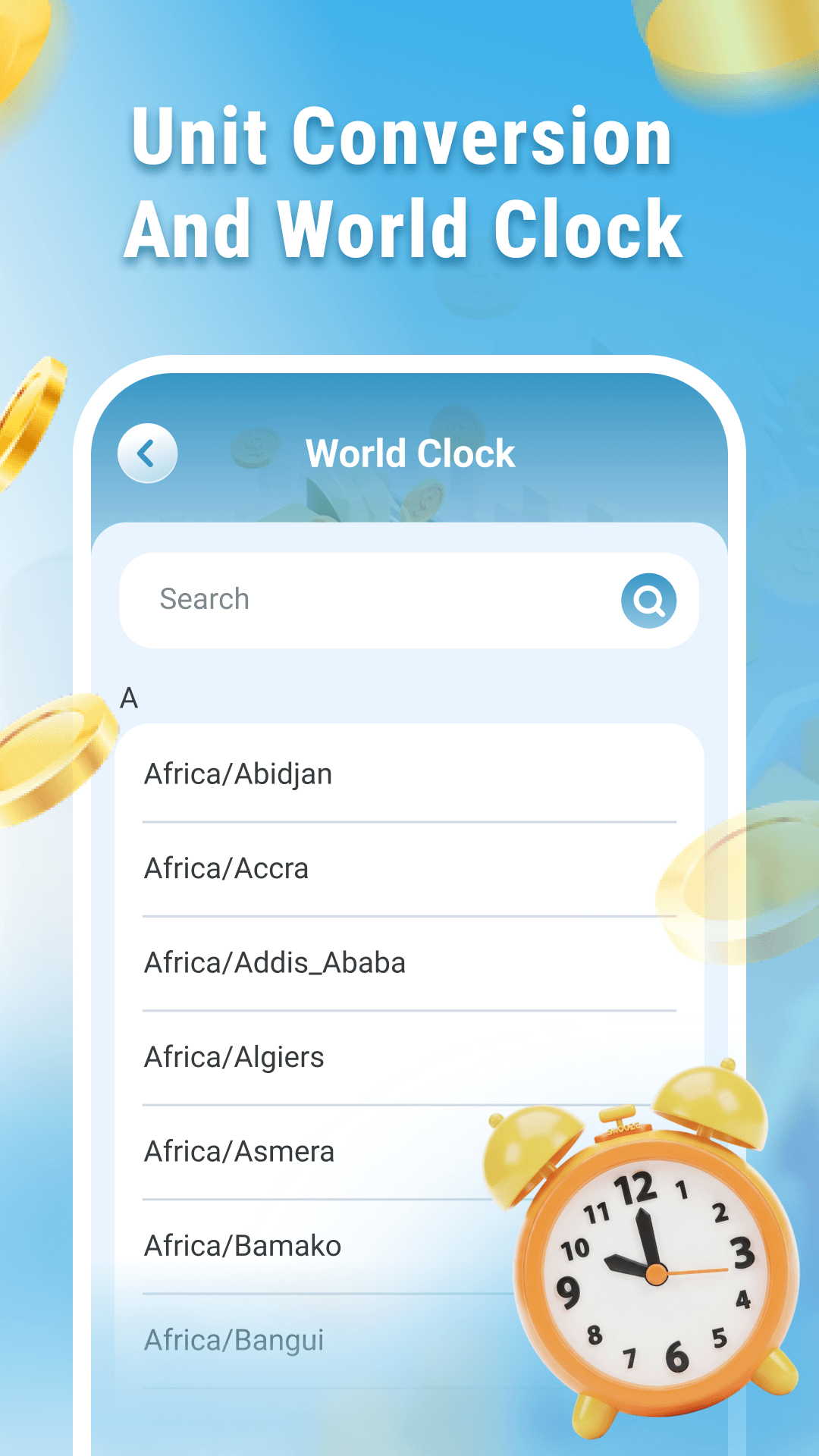 Unit conversion & world clock